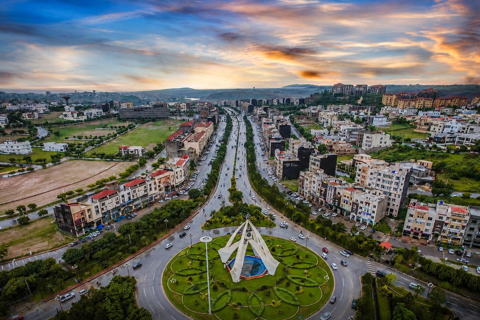 Bahria Town Islamabad aerial view