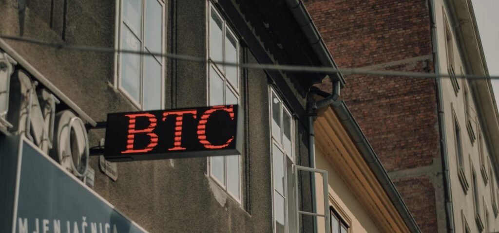 BTC exchange sign representing cryptocurrency legality and regulation in Pakistan