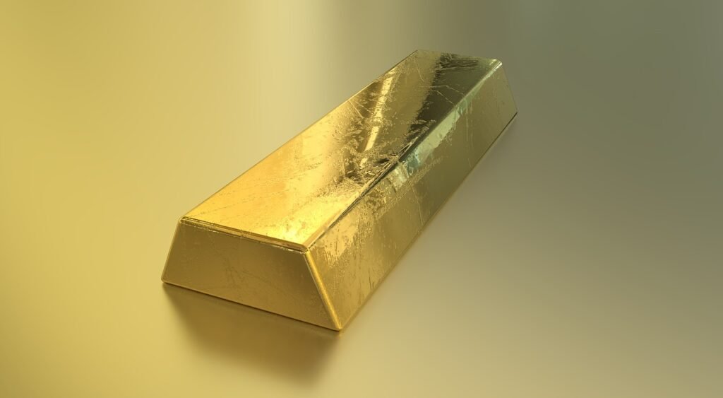 Single gold bullion bar representing factors that drive the price of gold