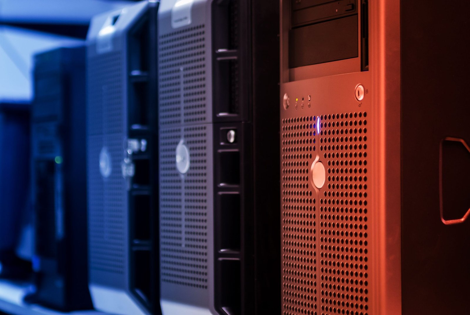 Rows of tower servers in a data center representing global AI infrastructure investment