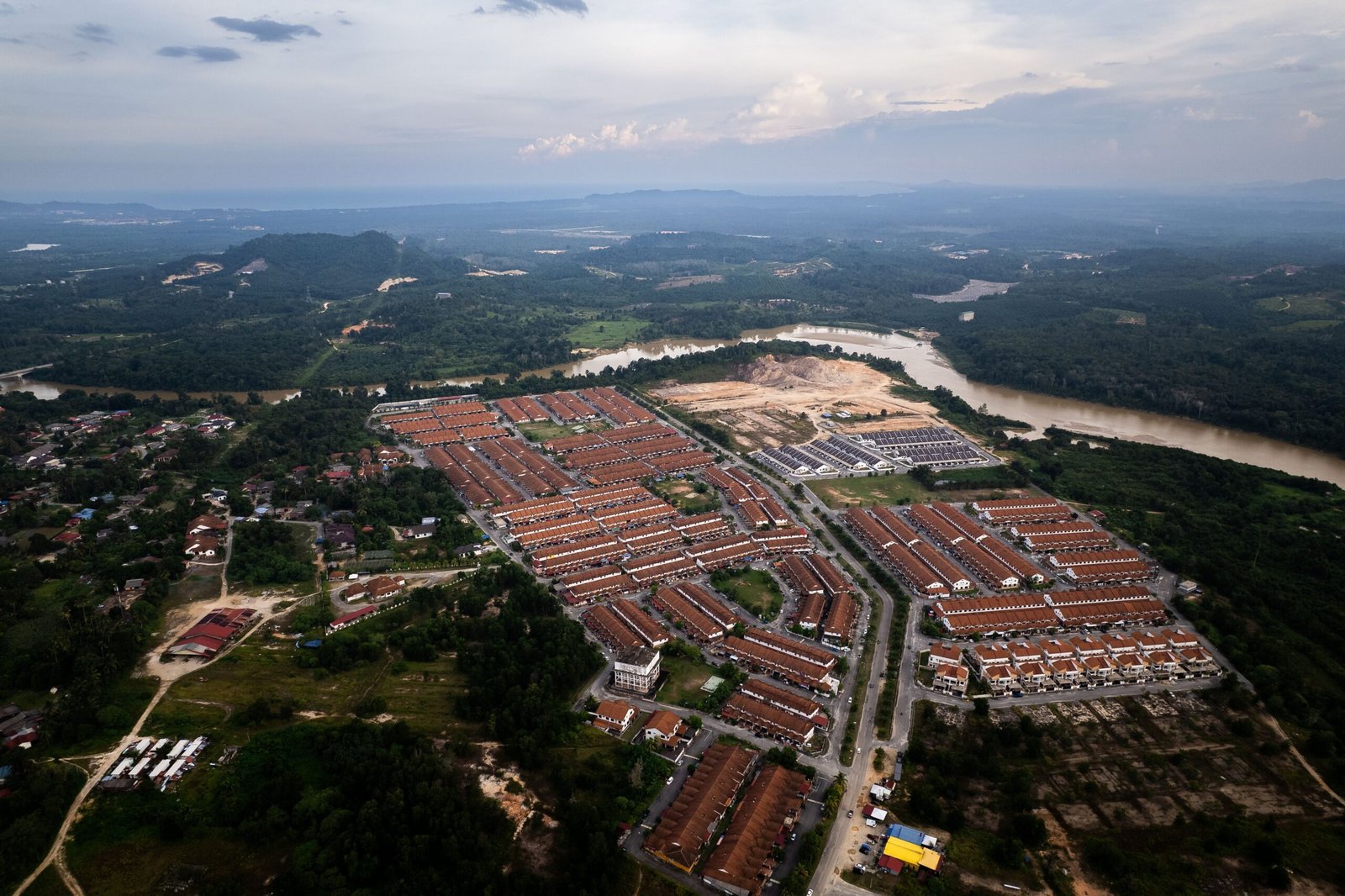 RUDA Sapphire Bay file prices aerial view of riverfront housing development in Pakistan